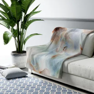 Abstract Comfy Blanket | Rust Blue Ombre