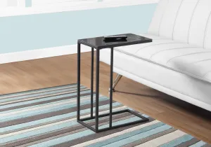 Accent Table - Black Metal / Black Tempered Glass