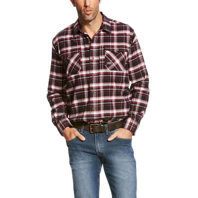 Ariat Men's Rebar Flannel DuraStretch Allure Plaid Work Shirt