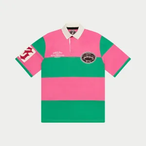 Classic Field Rugby Shirt (PINK GREEN)