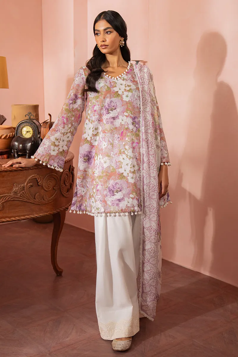 Cross Stitch Seher Cambric – Orchid Galore-3 Piece Printed Suit