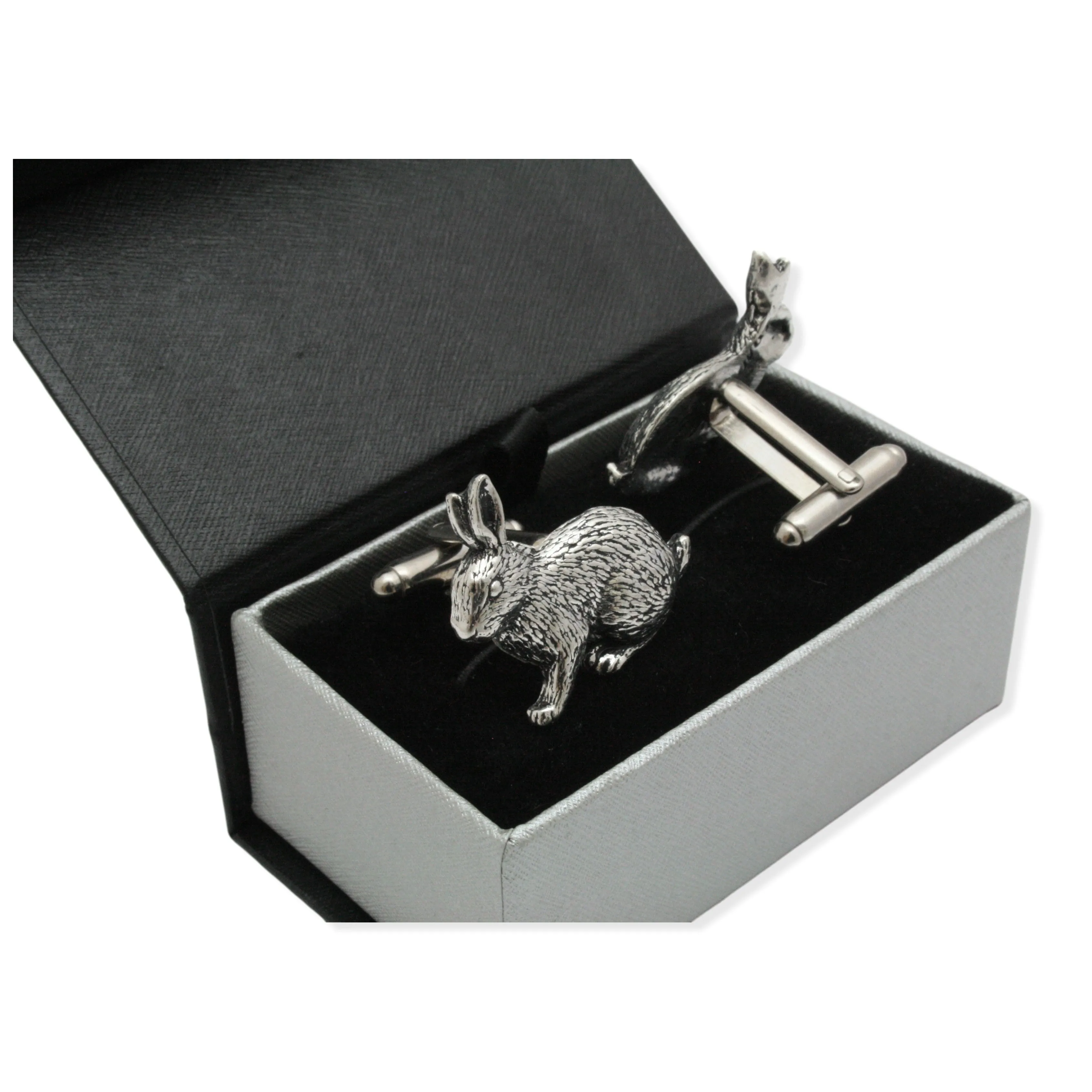 English Pewter Rabbit Cufflinks