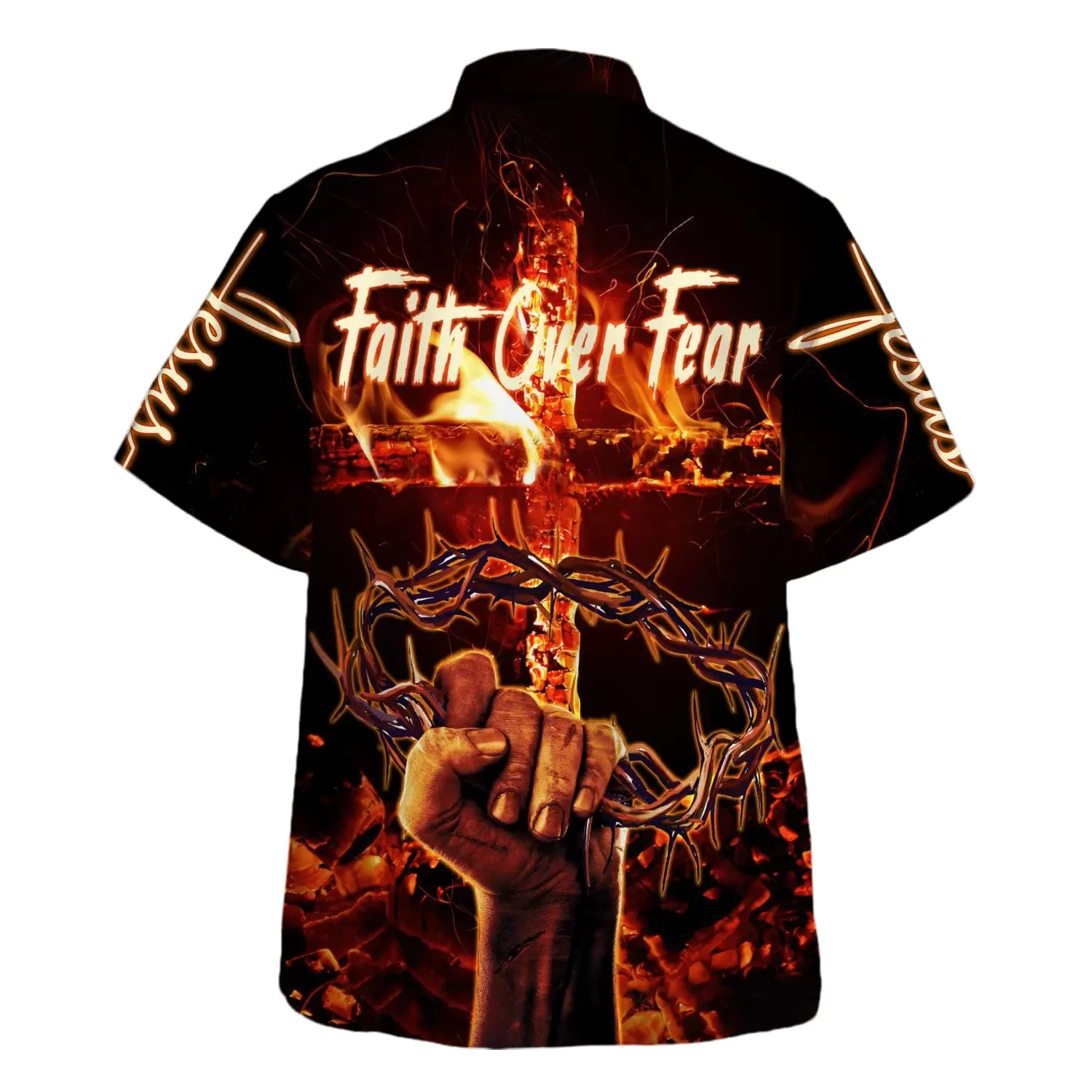 Faith Over Fear Hawaiian Shirt - Christian Hawaiian Shirt - Best Hawaiian Shirts