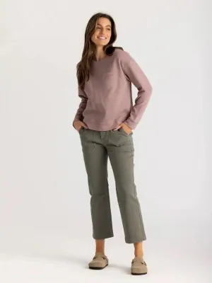 Free Fly Women’s Carve Your Path Fleece Crew Heather Fig