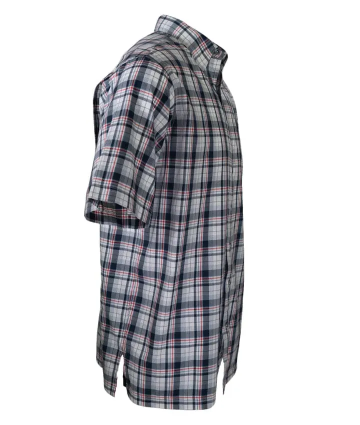 Gameguard Men's Plaid White And Blue Shirt