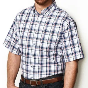 Gameguard Men's Plaid White And Blue Shirt