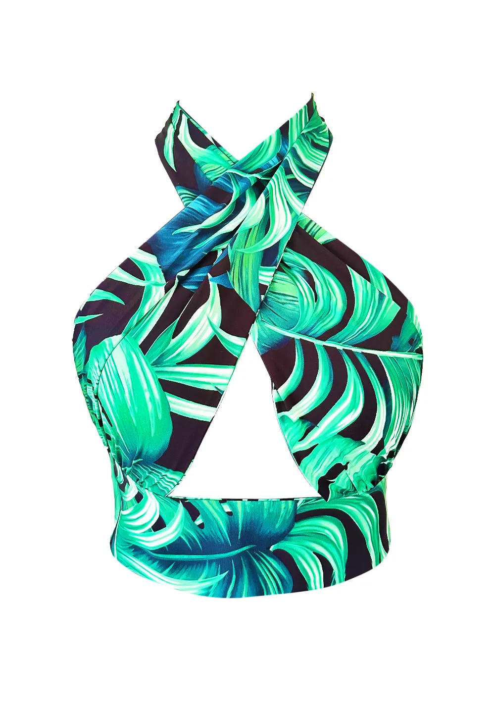 Jungle – Monstera Black / Green Vera Top