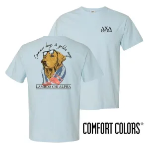 Lambda Chi Blue Comfort Colors Retriever Tee