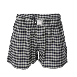 Men's Plaid Boxer, Stylish Navy Comfy Made Cotton