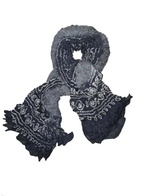 Silk Grey Textures Scarf