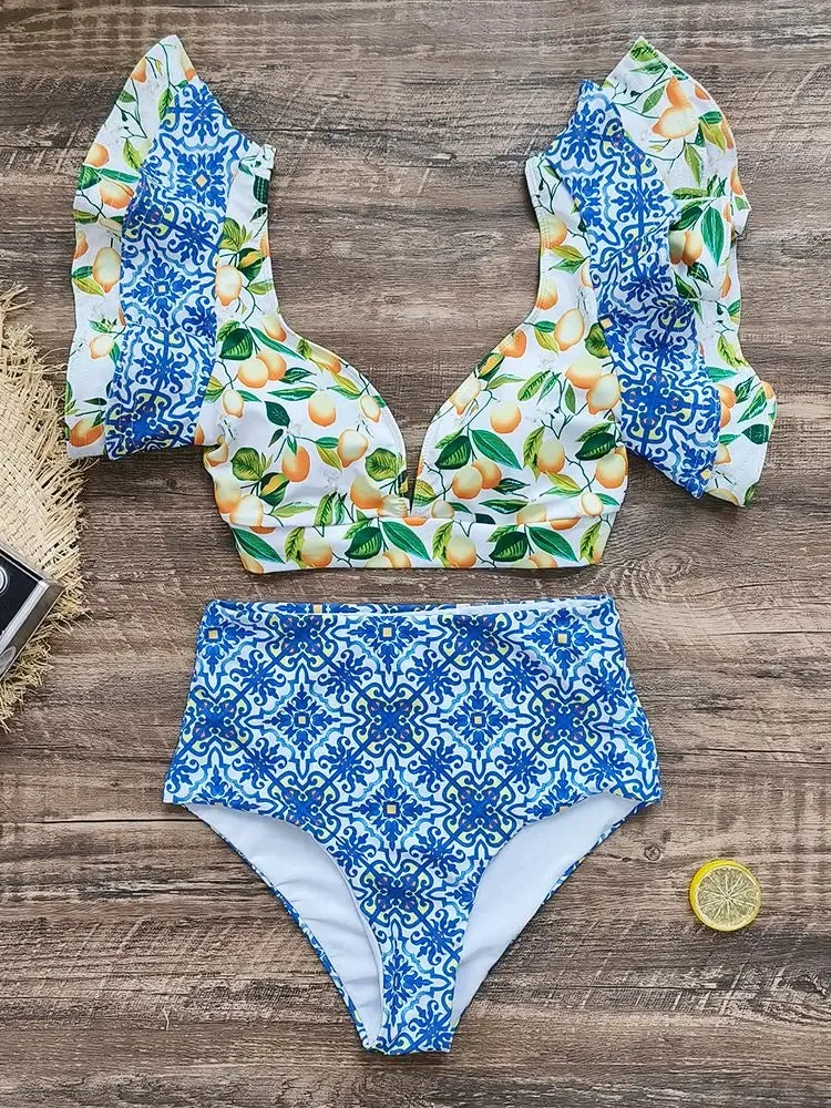 TEEK - Rufflle Brazilian Bikini Set