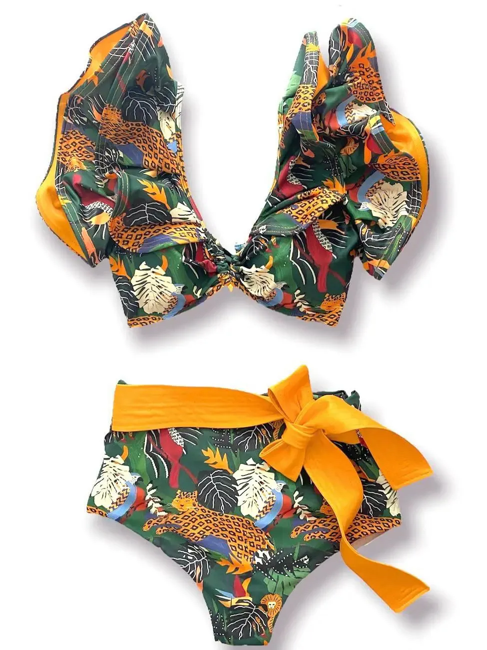 TEEK - Rufflle Brazilian Bikini Set