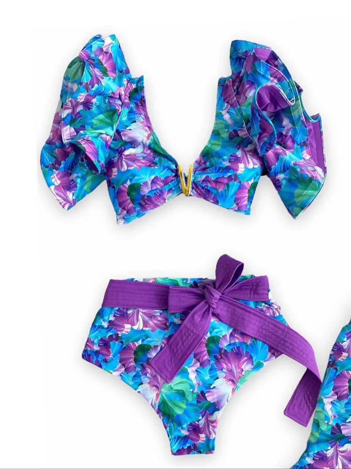 TEEK - Rufflle Brazilian Bikini Set