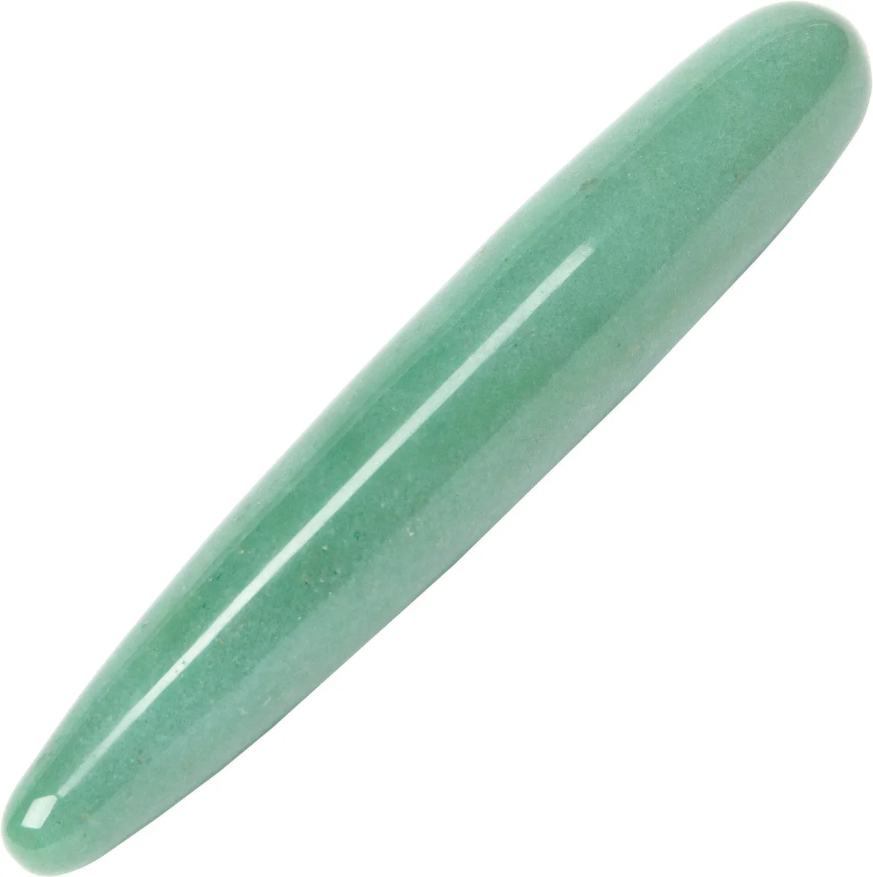 The Slim Indian Jade Green Aventurine Crystal Dildo By Chakrubs