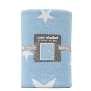 Weegoamigo - Cotton Knitted Blanket - Stellar Pale Blue